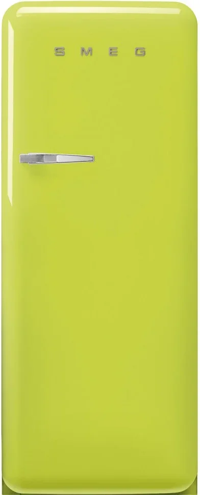 SMEG FAB28RLI6 Отдельностоящий однодверный холодильник, стиль 50-х годов, 60 см, цвет лайма, петли с
